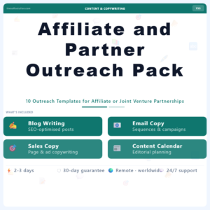 Affiliate and Partner Outreach Pack – Professional Digital Service | The Soft Solution