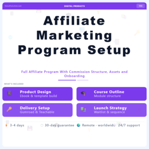 Affiliate Marketing Program Setup Guide – Professional Digital Service | The Soft Solution