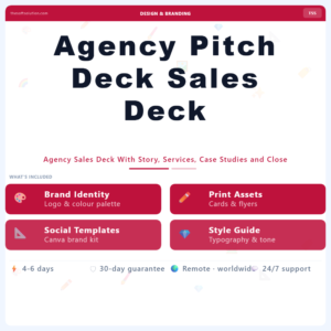 Agency Pitch Deck Sales Deck – Professional Digital Service | The Soft Solution