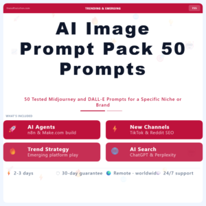 AI Image Prompt Pack 50 Prompts – Professional Digital Service | The Soft Solution