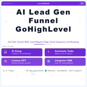 AI Lead Gen Funnel GoHighLevel – Professional Digital Service | The Soft Solution