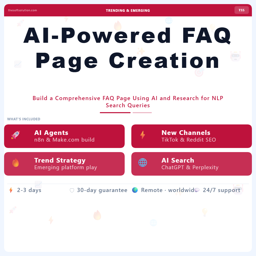 AI-Powered FAQ Page Creation – Professional Digital Service | The Soft Solution