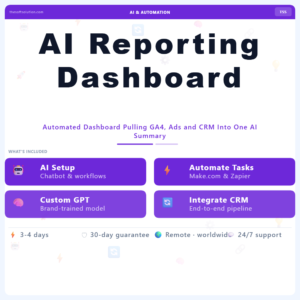 AI Reporting Dashboard – Professional Digital Service | The Soft Solution