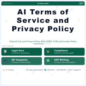 AI Terms of Service and Privacy Policy – Professional Digital Service | The Soft Solution