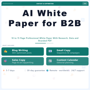 AI White Paper for B2B – Professional Digital Service | The Soft Solution
