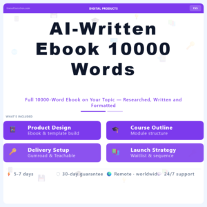 AI-Written Ebook 10000 Words – Professional Digital Service | The Soft Solution
