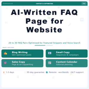 AI-Written FAQ Page for Website – Professional Digital Service | The Soft Solution