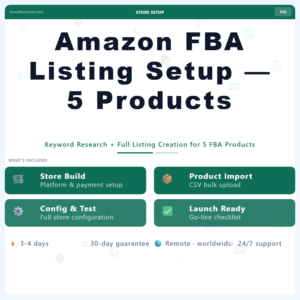 Amazon FBA Listing Setup — 5 Products – Professional Digital Service | The Soft Solution