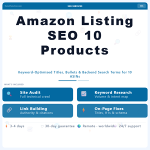 Amazon Listing SEO 10 Products – Professional Digital Service | The Soft Solution