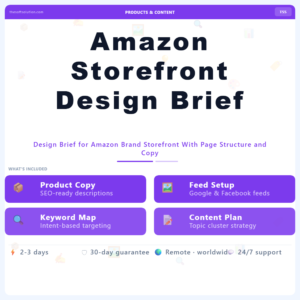 Amazon Storefront Design Brief – Professional Digital Service | The Soft Solution