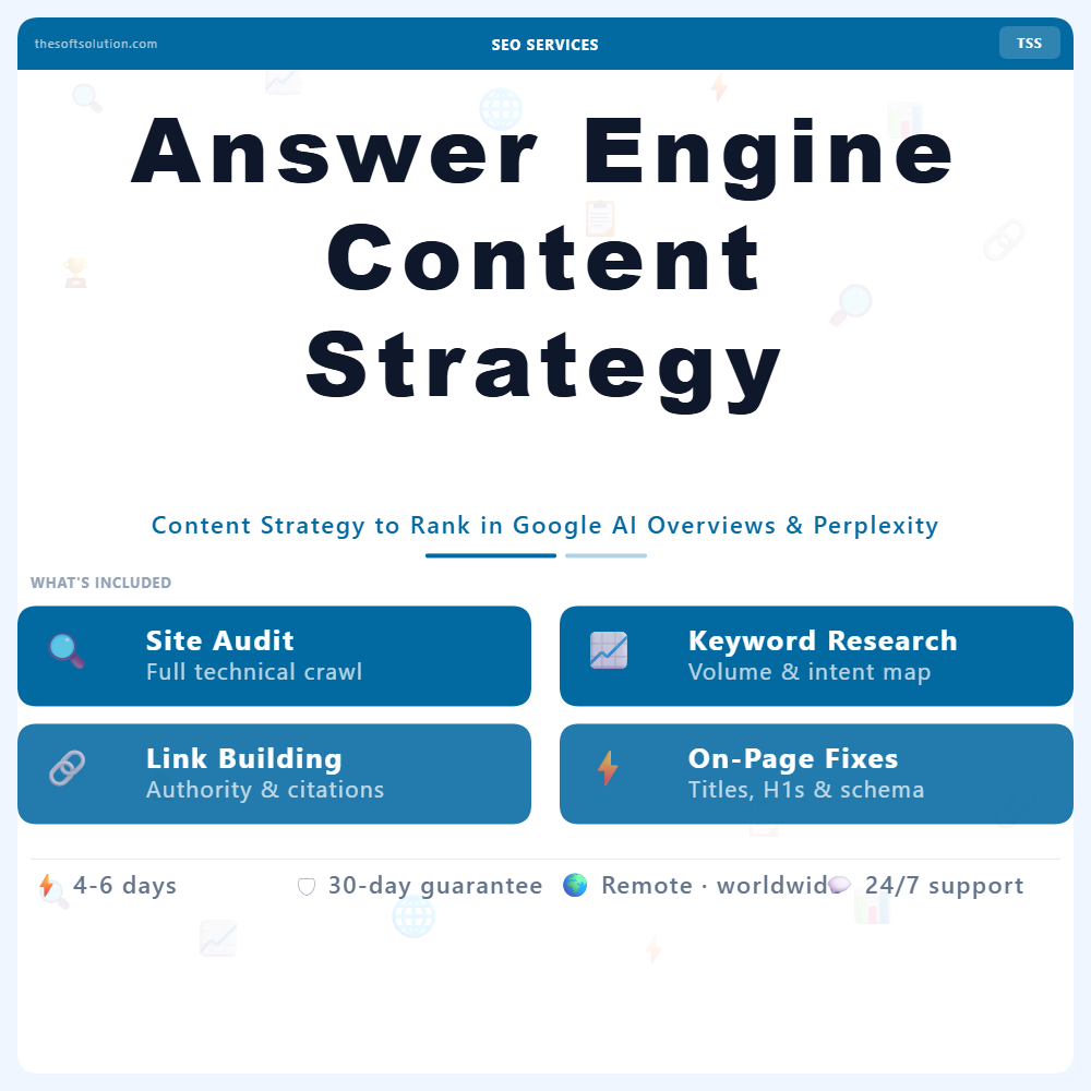 Answer Engine Content Strategy – Professional Digital Service | The Soft Solution