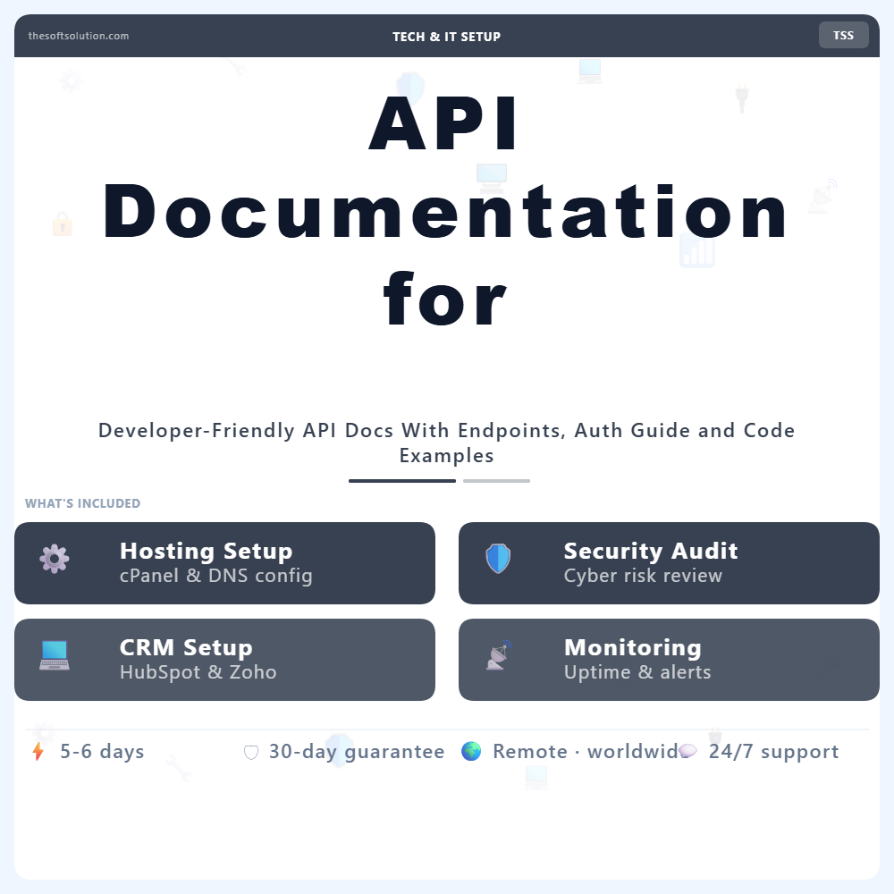 API Documentation for Non-Technical Founders – Professional Digital Service | The Soft Solution