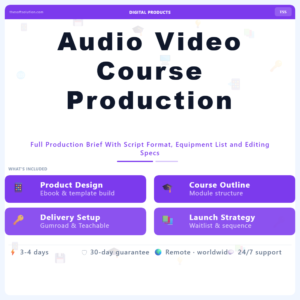 Audio Video Course Production Brief – Professional Digital Service | The Soft Solution