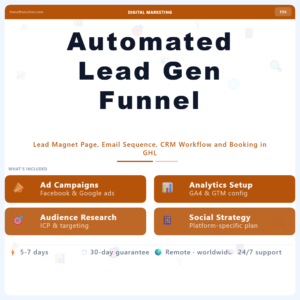 Automated Lead Gen Funnel GoHighLevel – Professional Digital Service | The Soft Solution