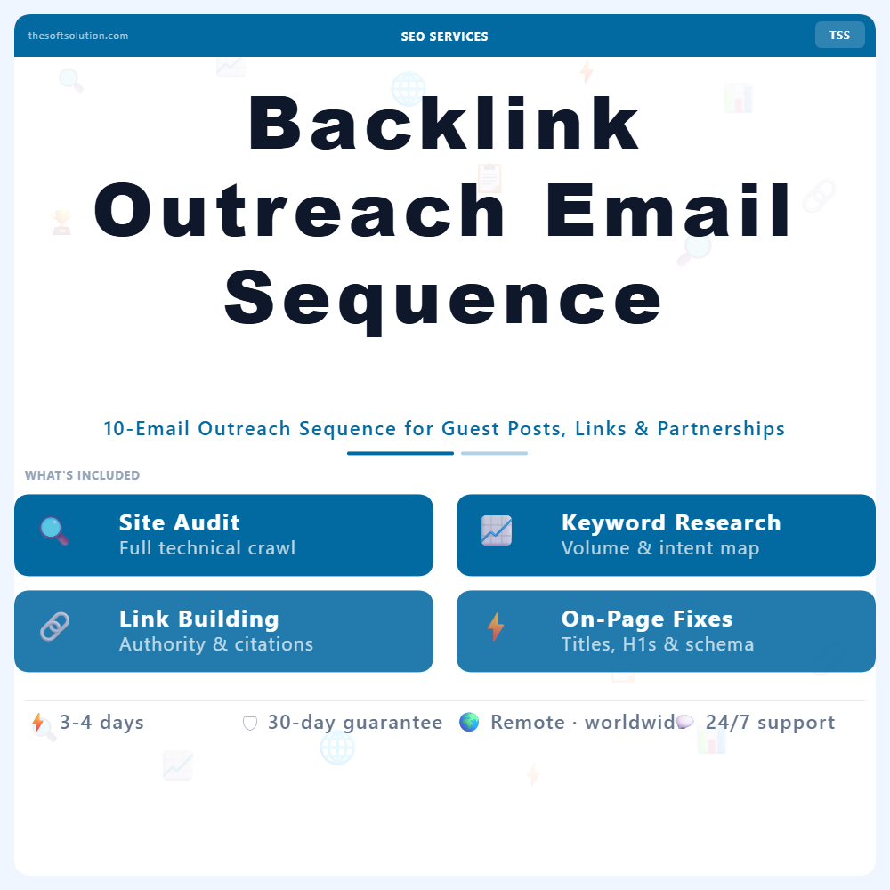 Backlink Outreach Email Sequence – Professional Digital Service | The Soft Solution