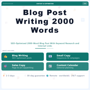 Blog Post Writing 2000 Words – Professional Digital Service | The Soft Solution