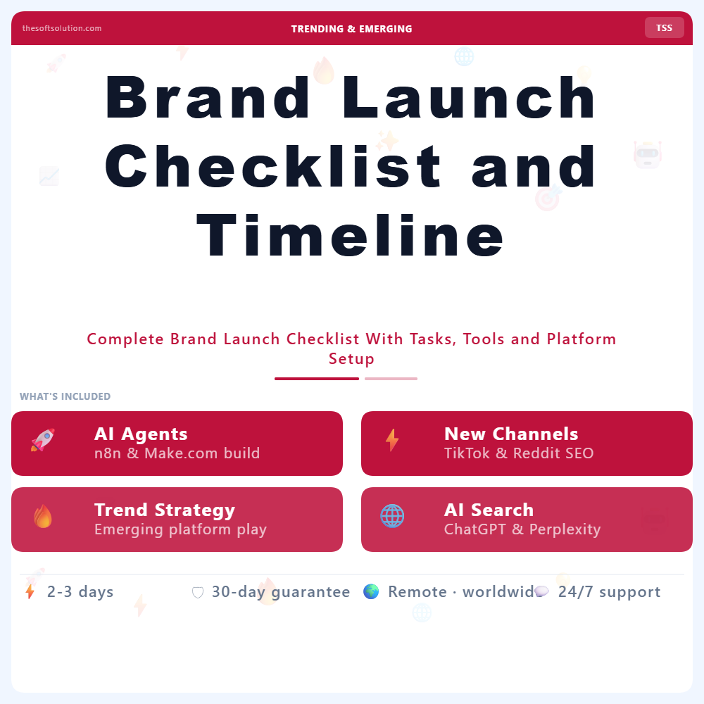 Brand Launch Checklist and Timeline – Professional Digital Service | The Soft Solution
