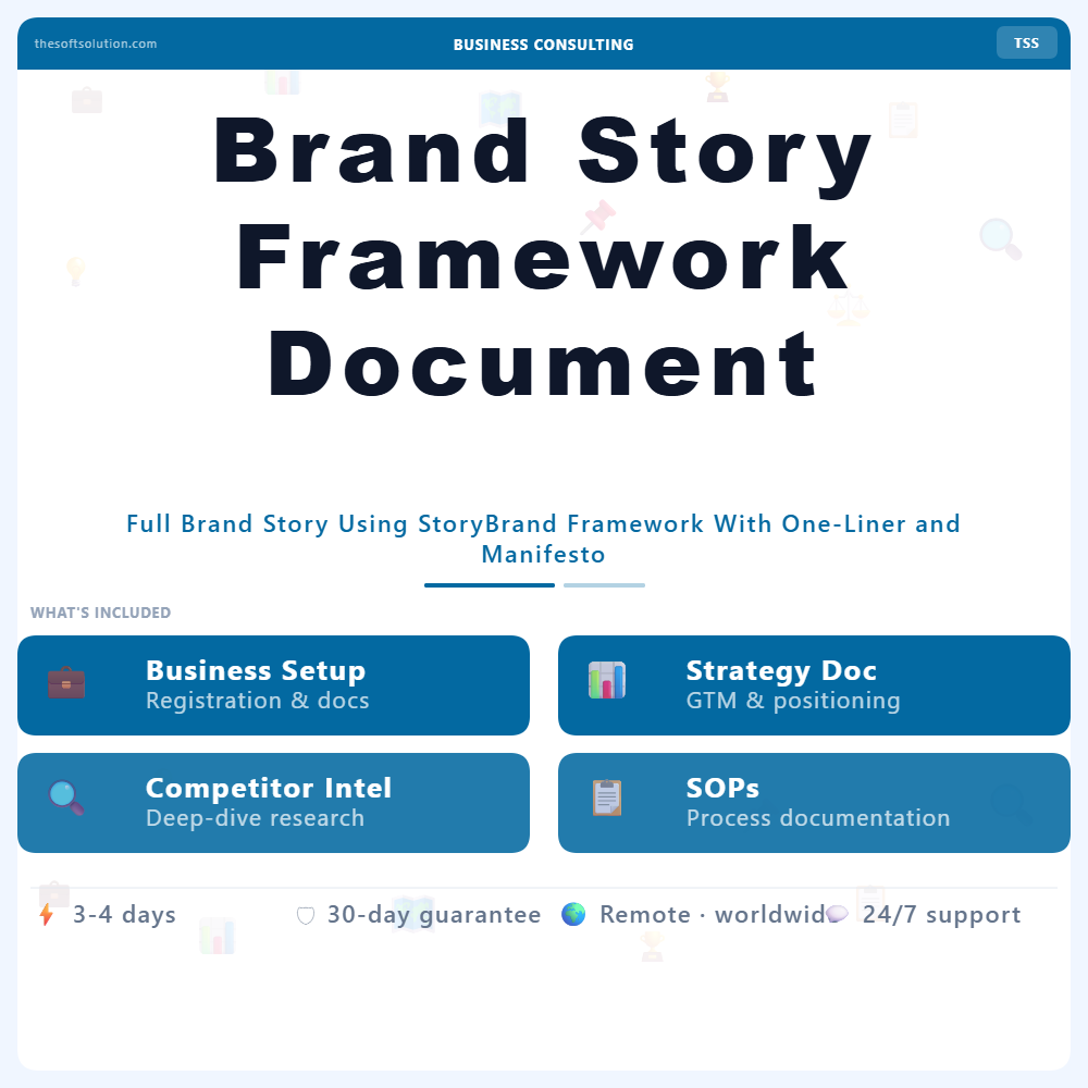 Brand Story Framework Document – Professional Digital Service | The Soft Solution