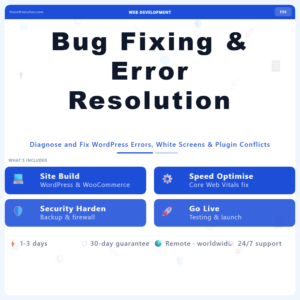 Bug Fixing & Error Resolution – Professional Digital Service | The Soft Solution
