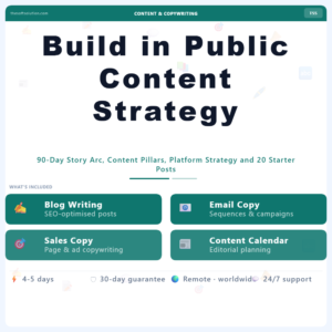 Build in Public Content Strategy – Professional Digital Service | The Soft Solution