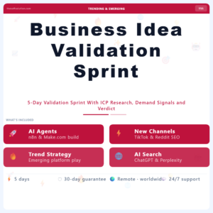 Business Idea Validation Sprint – Professional Digital Service | The Soft Solution