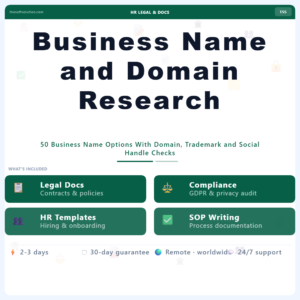 Business Name and Domain Research – Professional Digital Service | The Soft Solution