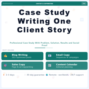 Case Study Writing One Client Story – Professional Digital Service | The Soft Solution
