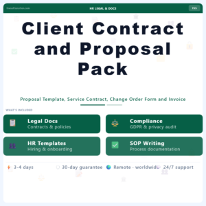 Client Contract and Proposal Pack – Professional Digital Service | The Soft Solution