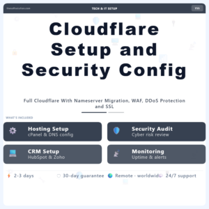Cloudflare Setup and Security Config – Professional Digital Service | The Soft Solution