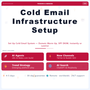 Cold Email Infrastructure Setup – Professional Digital Service | The Soft Solution