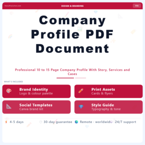 Company Profile PDF Document – Professional Digital Service | The Soft Solution