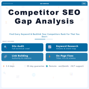 Competitor SEO Gap Analysis – Professional Digital Service | The Soft Solution