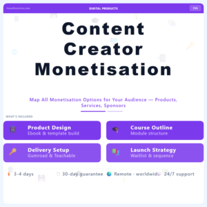 Content Creator Monetisation Strategy – Professional Digital Service | The Soft Solution