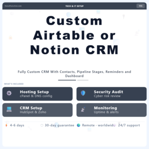 Custom Airtable or Notion CRM Build – Professional Digital Service | The Soft Solution