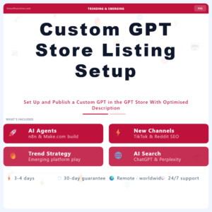 Custom GPT Store Listing Setup – Professional Digital Service | The Soft Solution
