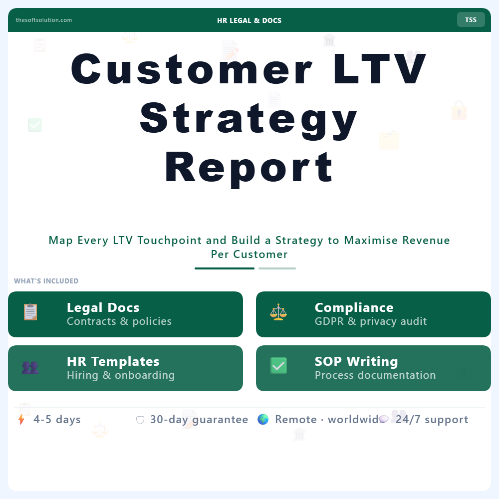 Customer LTV Strategy Report – Professional Digital Service | The Soft Solution