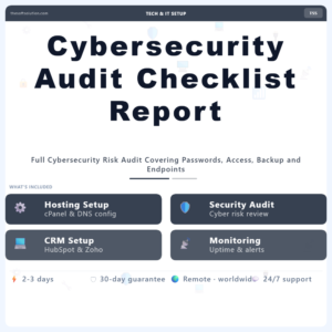 Cybersecurity Audit Checklist Report – Professional Digital Service | The Soft Solution