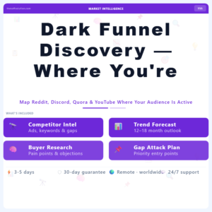 Dark Funnel Discovery — Where You're Invisible – Professional Digital Service | The Soft Solution
