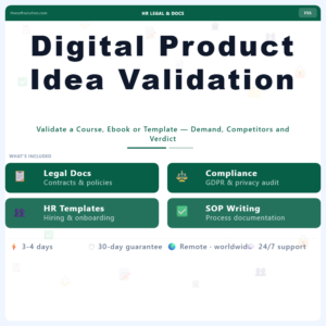 Digital Product Idea Validation – Professional Digital Service | The Soft Solution