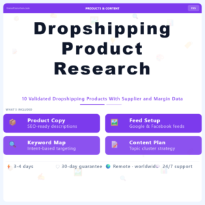 Dropshipping Product Research Report – Professional Digital Service | The Soft Solution