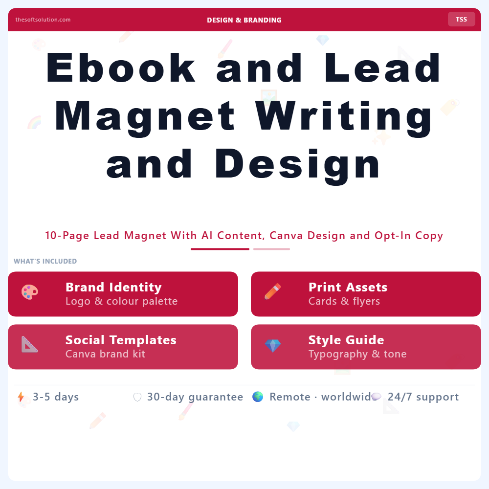 Ebook and Lead Magnet Writing and Design – Professional Digital Service | The Soft Solution