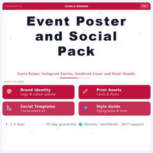 Event Poster and Social Pack – Professional Digital Service | The Soft Solution