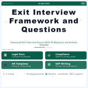 Exit Interview Framework and Questions – Professional Digital Service | The Soft Solution