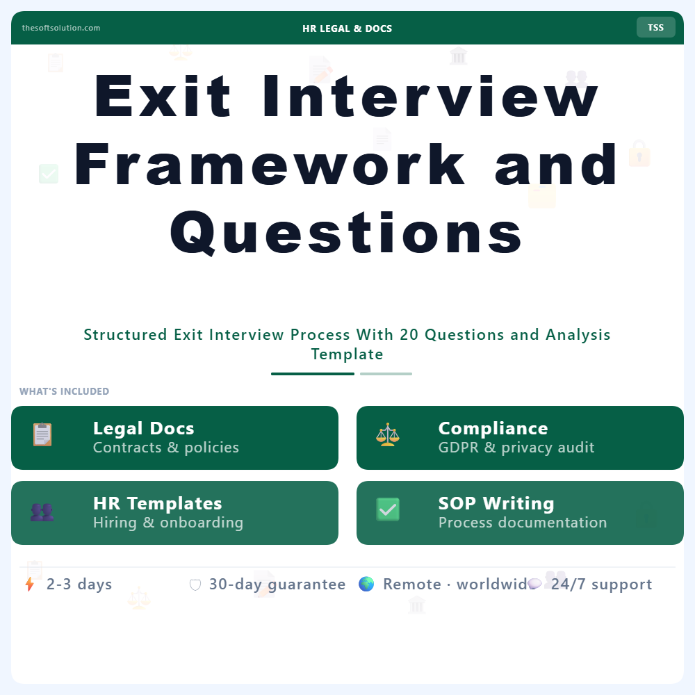 Exit Interview Framework and Questions – Professional Digital Service | The Soft Solution