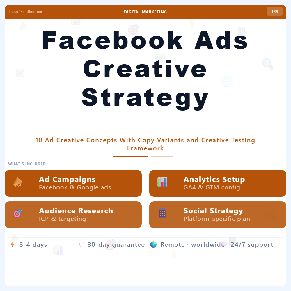 Facebook Ads Creative Strategy – Professional Digital Service | The Soft Solution