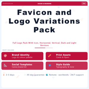 Favicon and Logo Variations Pack – Professional Digital Service | The Soft Solution