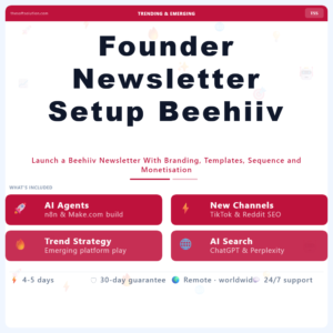 Founder Newsletter Setup Beehiiv – Professional Digital Service | The Soft Solution