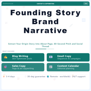 Founding Story Brand Narrative – Professional Digital Service | The Soft Solution
