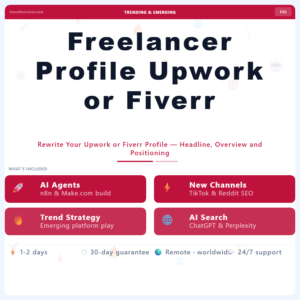 Freelancer Profile Upwork or Fiverr – Professional Digital Service | The Soft Solution
