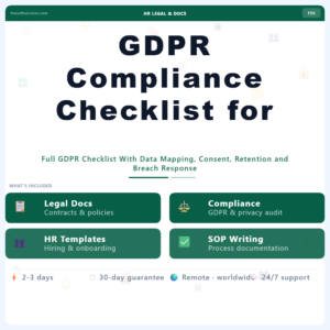 GDPR Compliance Checklist for SMBs – Professional Digital Service | The Soft Solution